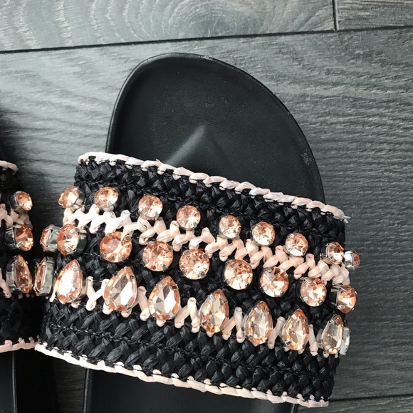Halogen | Raffia and Bling Slides - Picture 2 of 12